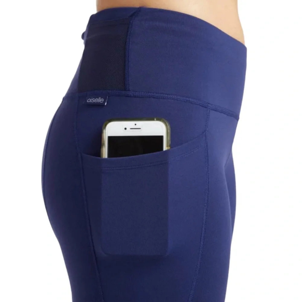 NWT Navy Oiselle Running Leggings, Blue Leggings - Picture 6 of 11